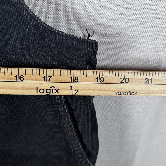 Aerie Charcoal Grey Corduroy Relaxed Overalls Large Bib Pocket Straight Leg - Picture 5 of 9